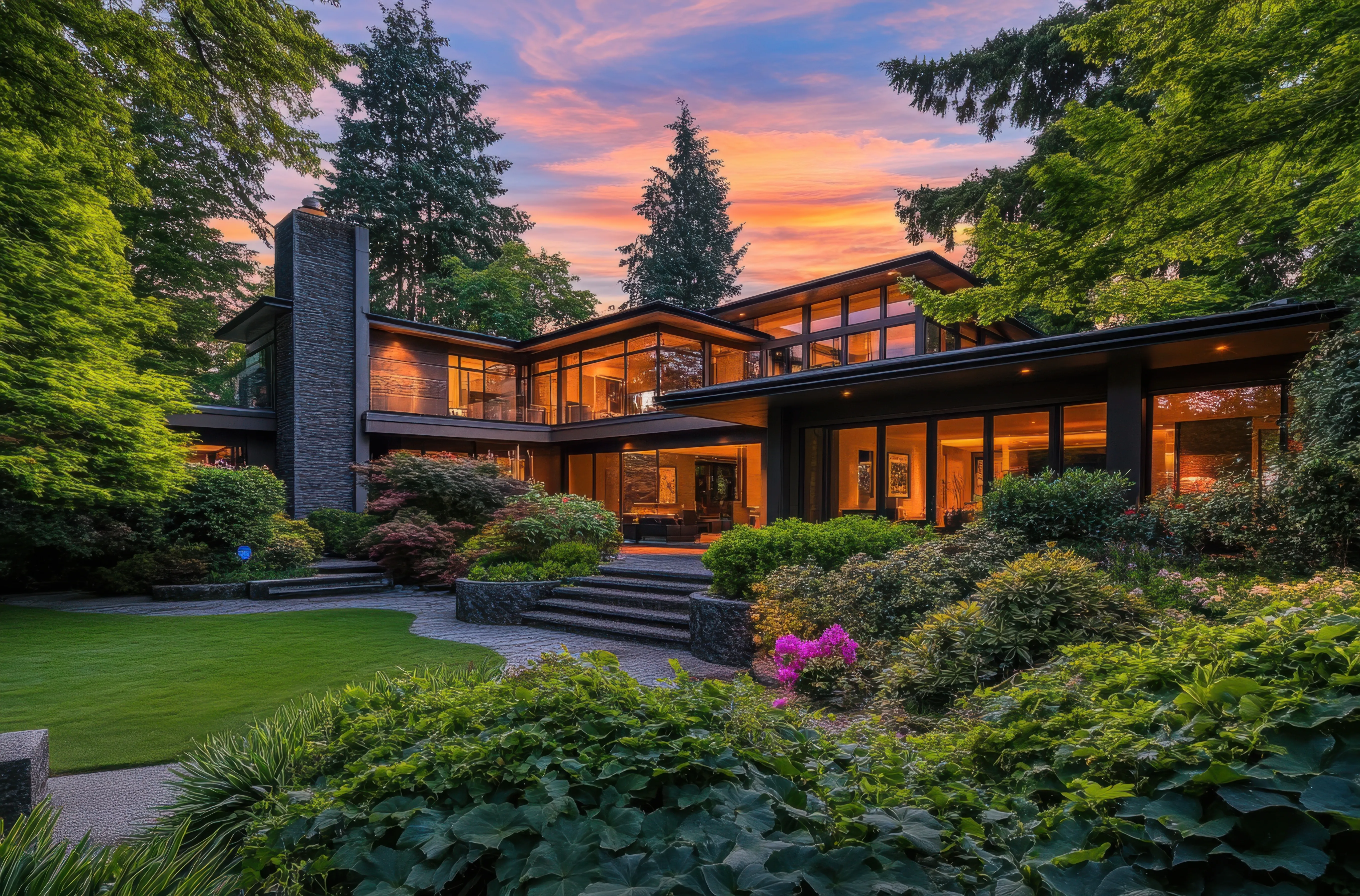 Professional twilight real estate photography Orange County California luxury homes Newport Beach Irvine Costa Mesa Huntington Beach Laguna Beach